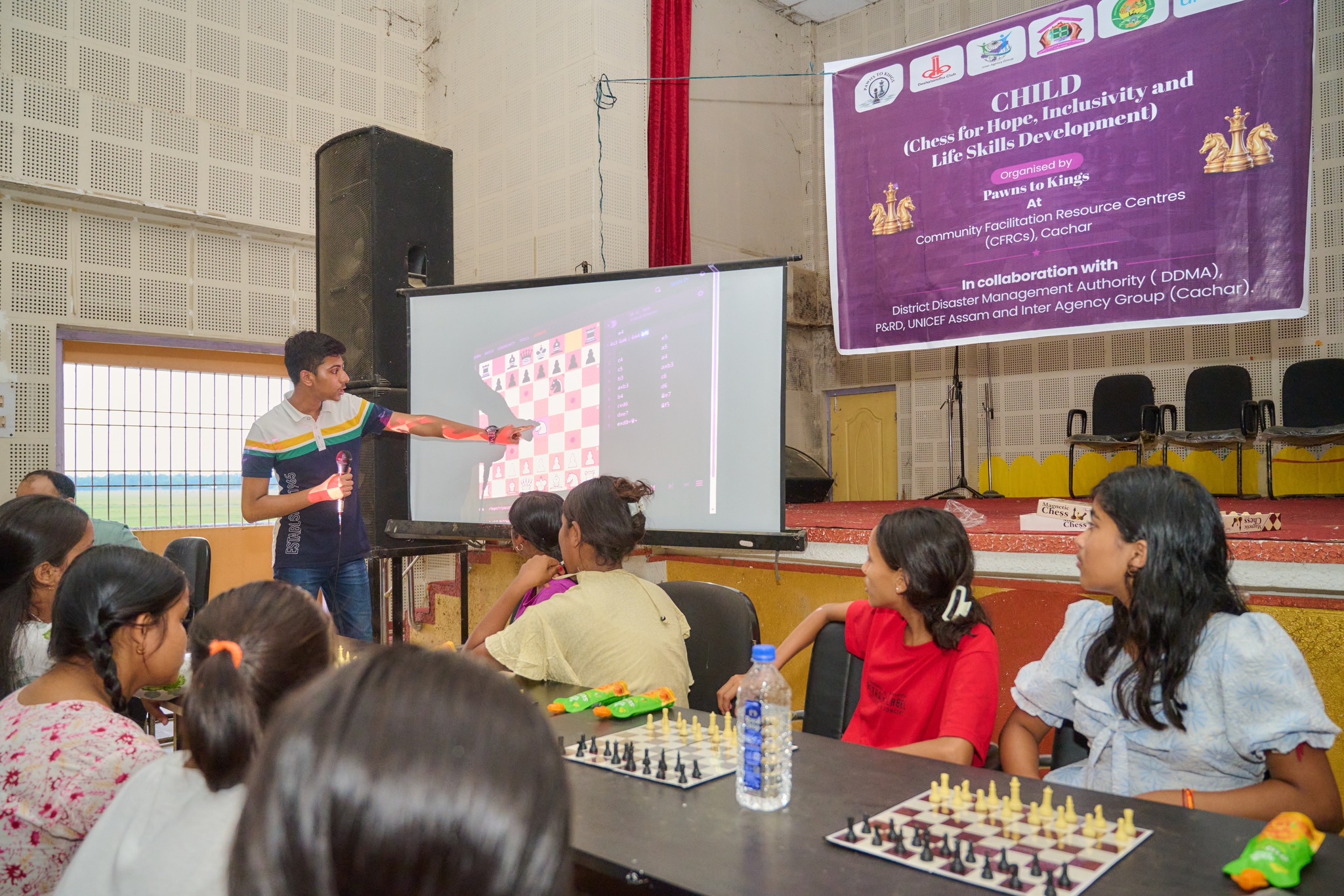 Binoculars on surface with sunset background